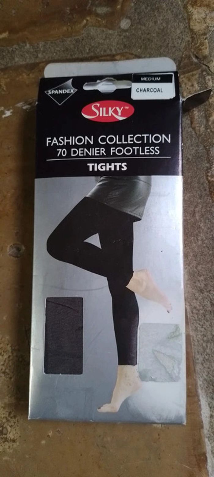 Collants fantaisie gris anthracite Medium