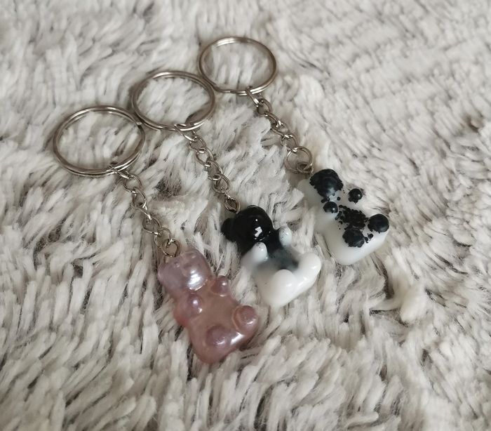 Porte clés ourson de différentes couleurs - photo numéro 3