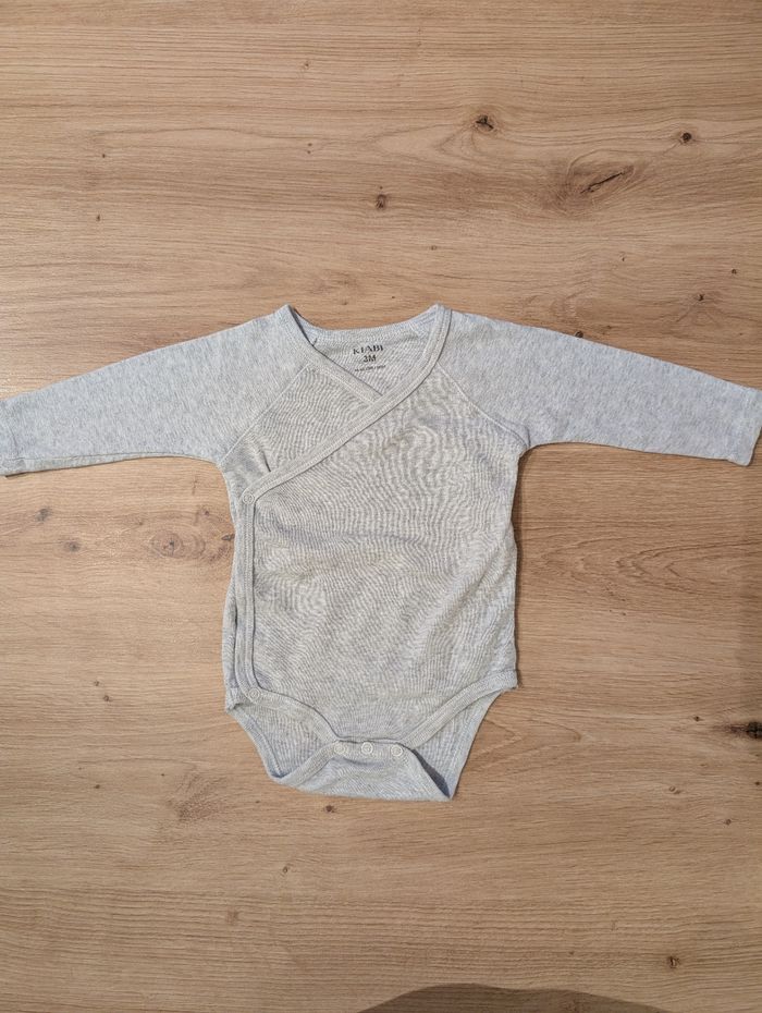 Lot de 4 bodies rose et gris, 3 mois, Kiabi - photo numéro 6