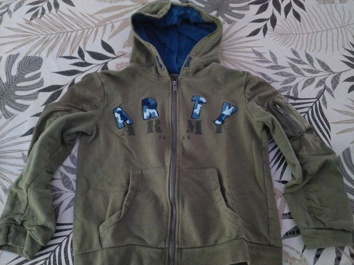 Gilet à capuche IKKS Style Army 10 ans