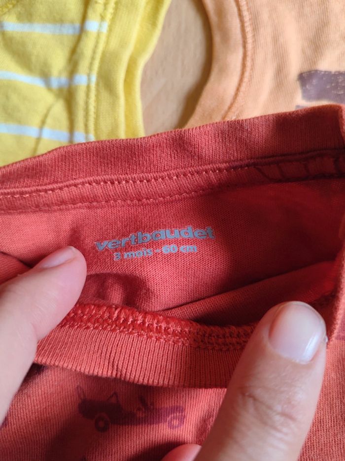 Lot de 3 débardeurs Vertbaudet en 3M - photo numéro 2