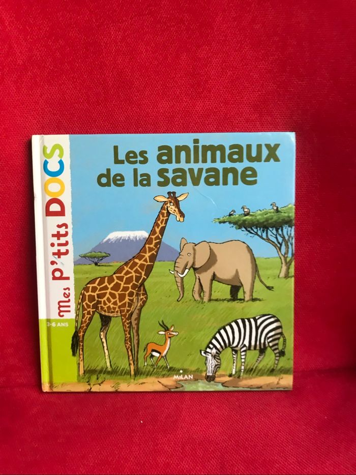 Livre mes p’tits docs les animaux de la savane