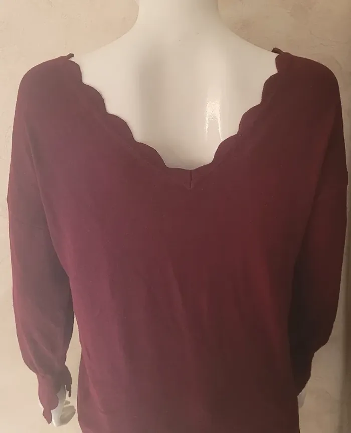 Autres pull-over & sweat-shirts Kookaï bordeaux taille M - photo numéro 2