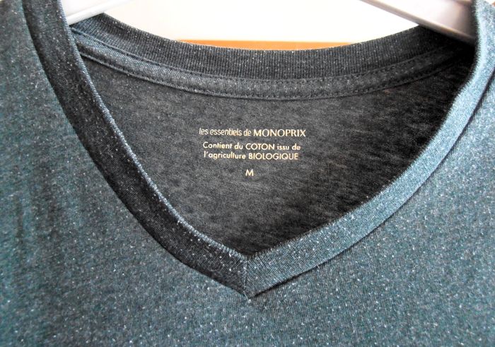 T-shirt homme, Monoprix, 100% coton bio, vert foncé - photo numéro 4