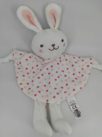 Doudou Plat Lapin Blanc Tom & Kiddy TK65
