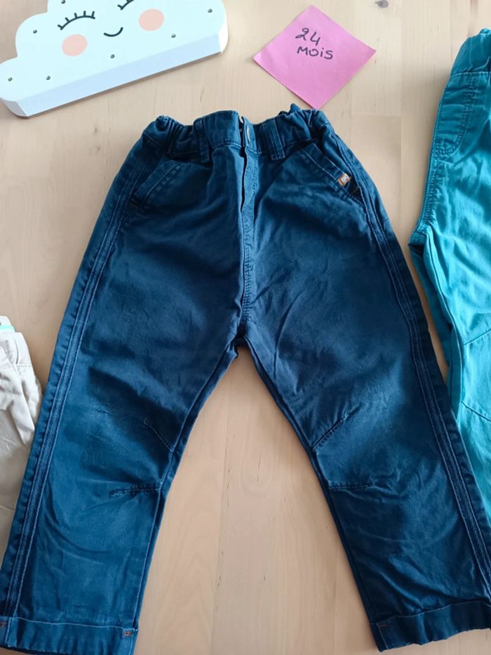 Lot chino 24 mois obaibi taille réglable - photo numéro 7
