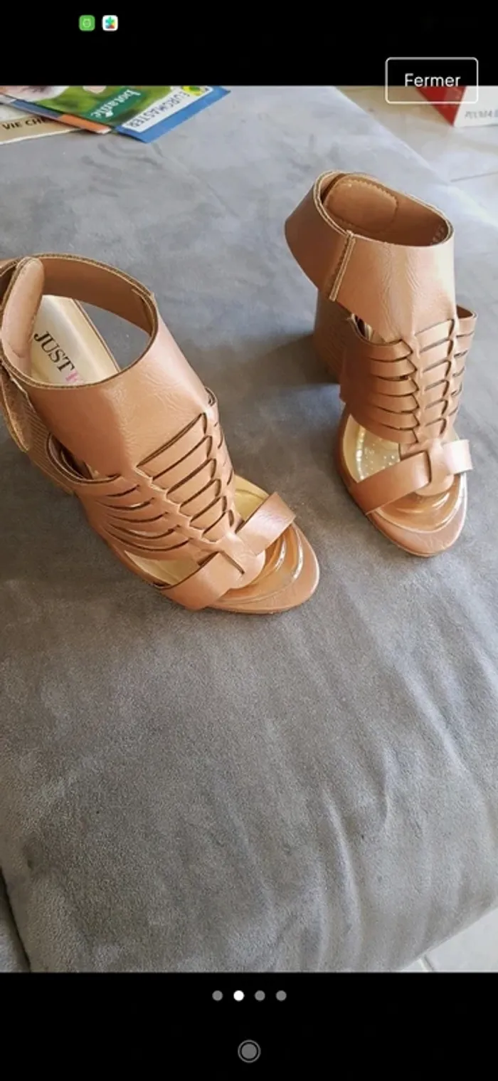 Sandales marrons JustFab 36 - photo numéro 2