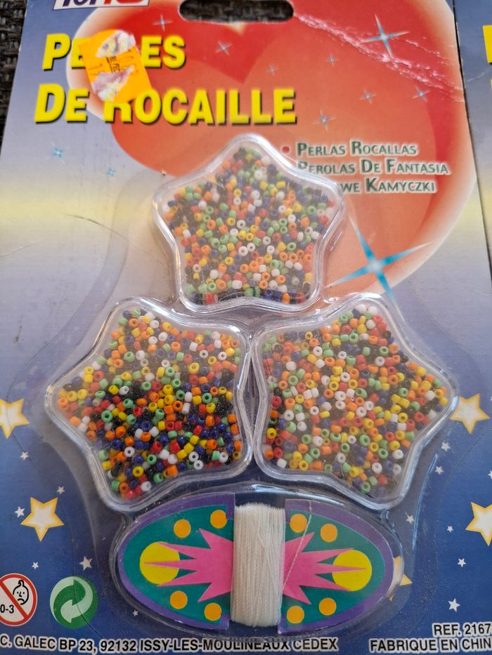 Lot de 6 boîtes de perles avec fils neuf sous blister - photo numéro 2