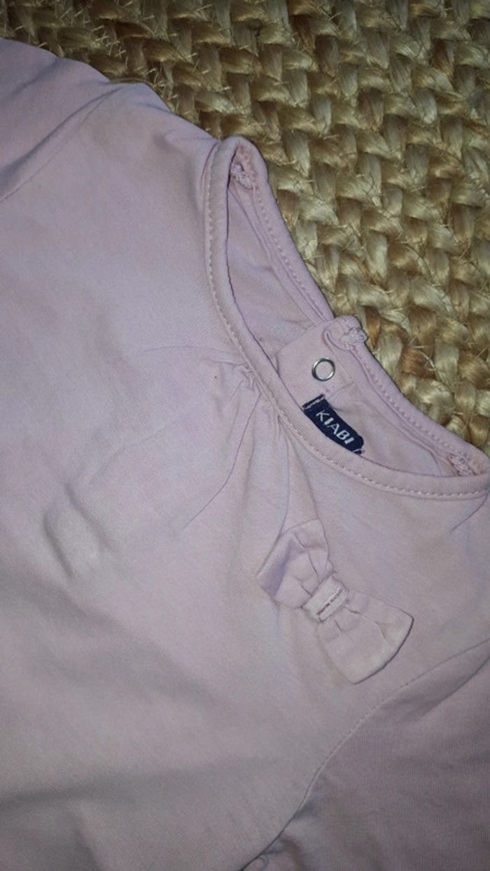 Ensemble fille jupe en jean et tee shirt manches longues - 12 mois - photo numéro 2