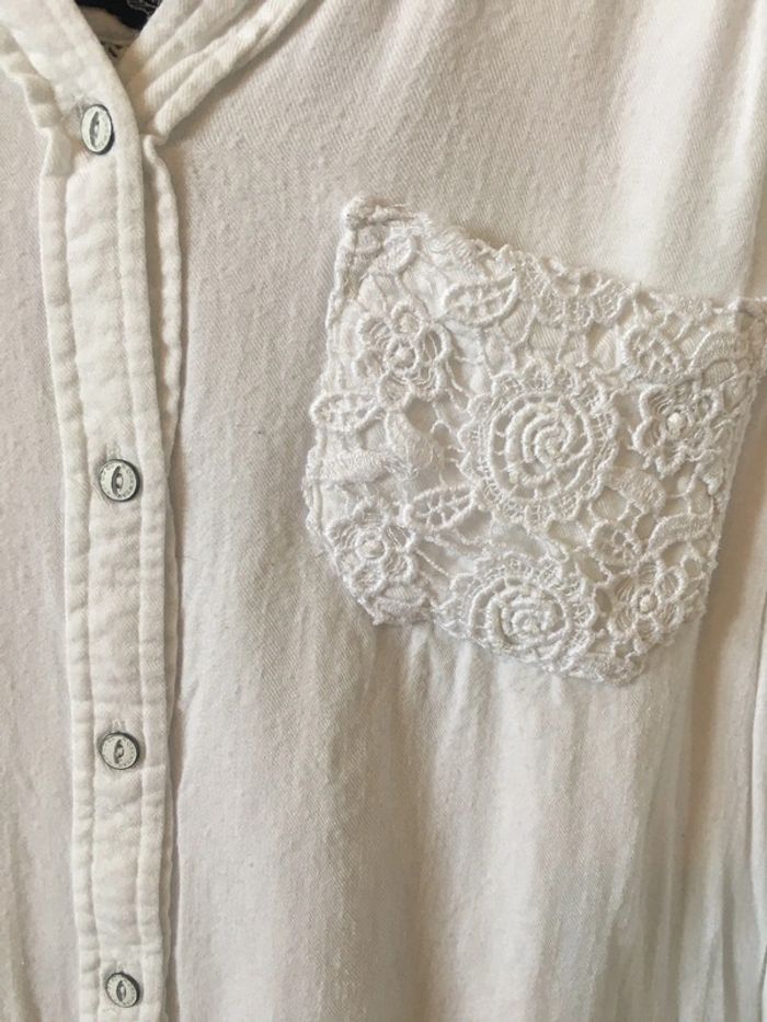 Chemisier blanc coton broderie anglaise dos nu Superdry - photo numéro 7