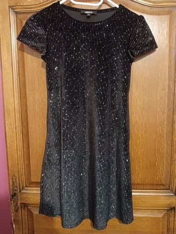 Robe Liberto 10 ans noire pailletée argentée - Noël 🌟