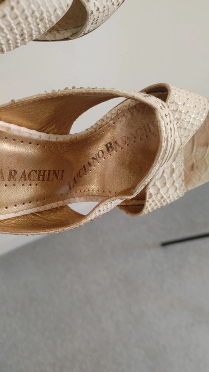 Mule à talon en cuir Luciano barachini vintage - photo numéro 9