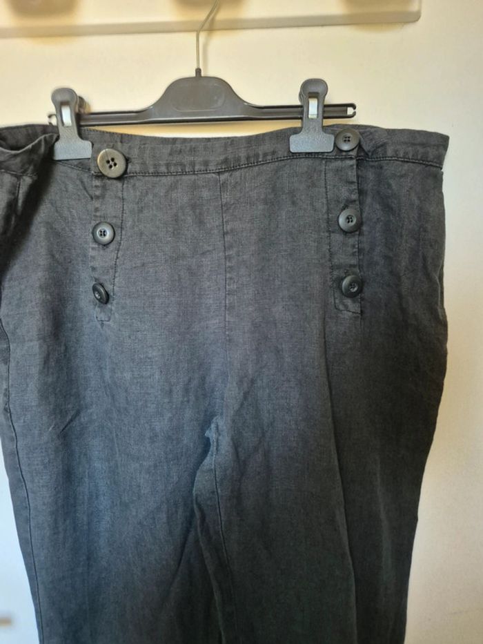Pantalon en lin noir pour femme taille 44