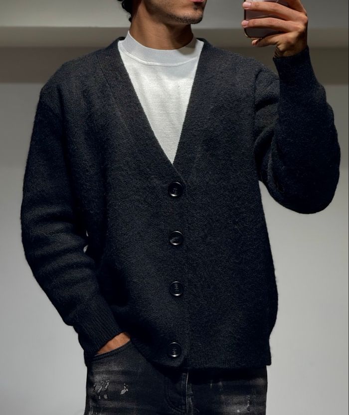 Cardigan oversize noir