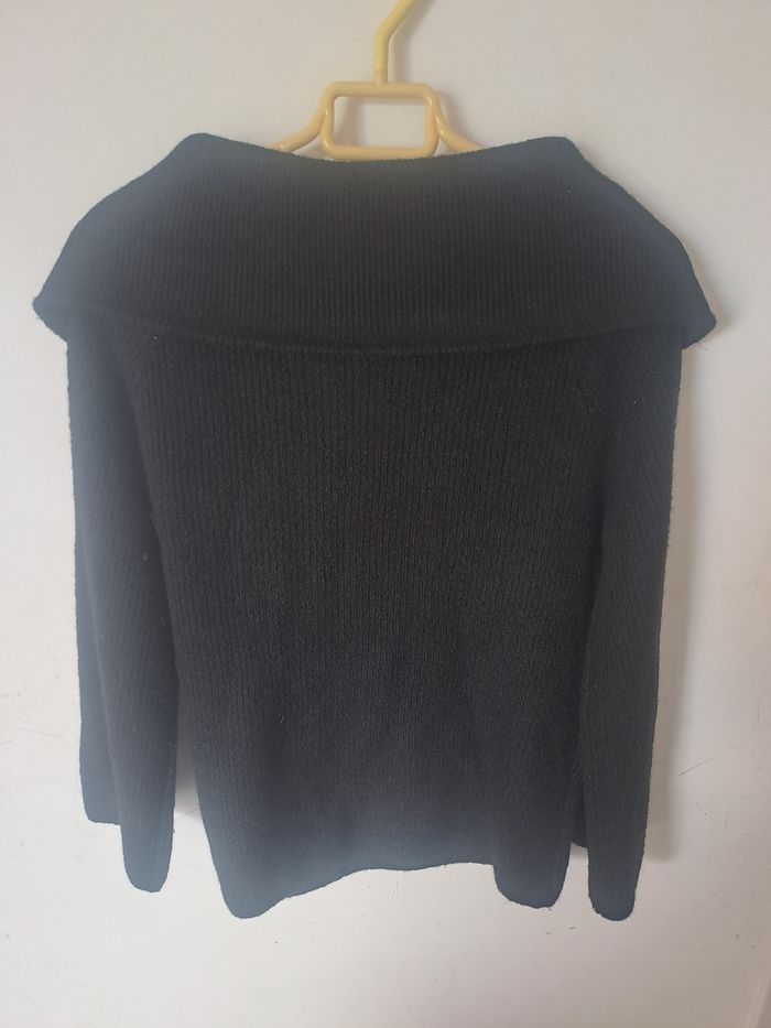 Pull noir à grand col H&M Taille XS - photo numéro 8