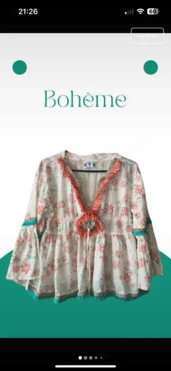 Blouse bohème hippie boho