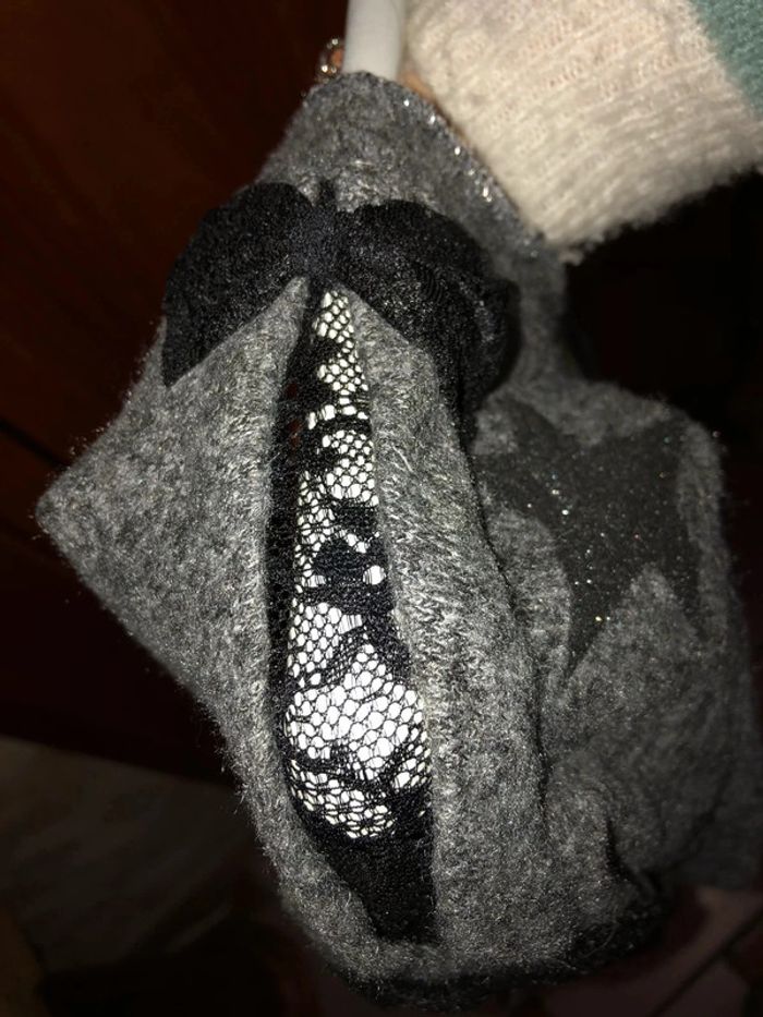 Pull gris étoiles taille unique neuf avec étiquette - photo numéro 5