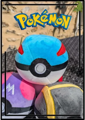 SuperBall en peluche bleu