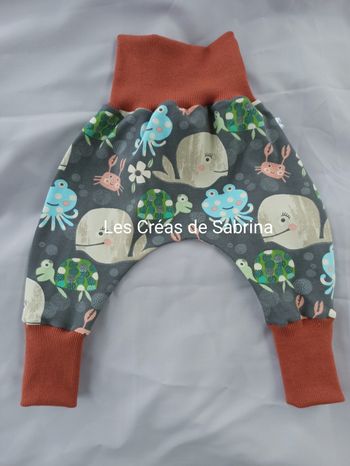Sarouel évolutif été Poulpe, taille 6-18 mois