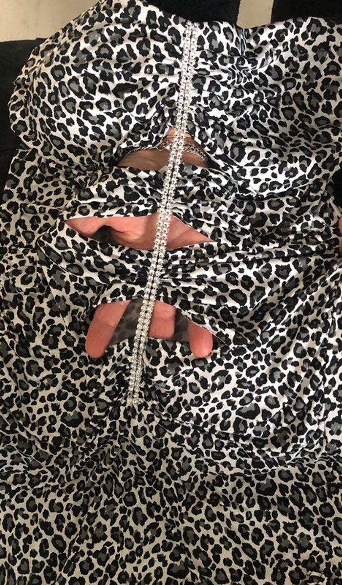 BB27- Robe bustier imprimée avec strass T unique (34/40) NEUVE - photo numéro 10