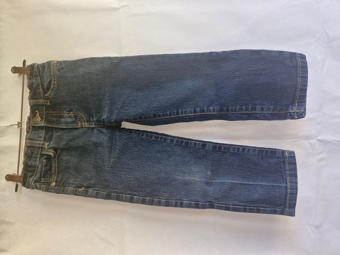 Jean mixte 3/4 ans Tex Bleu foncé avec effet délavé