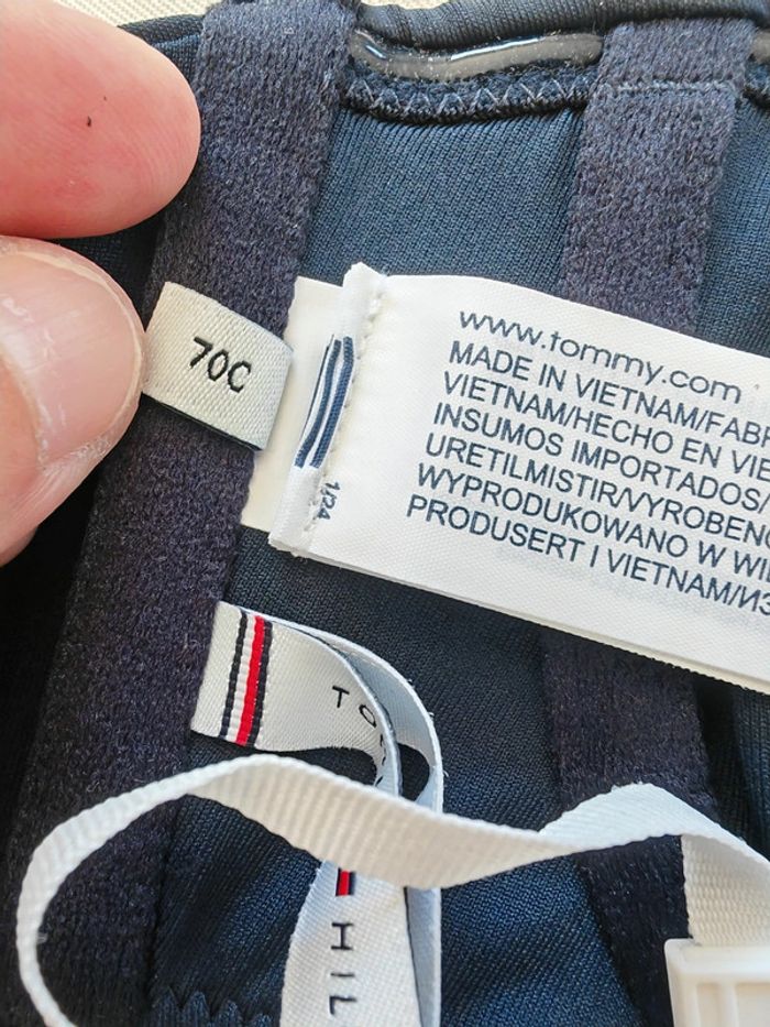 Neuf bandeau maillot de bain bleu marine tommy Hilfiger - photo numéro 8