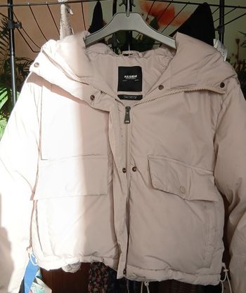 Doudoune courte beige