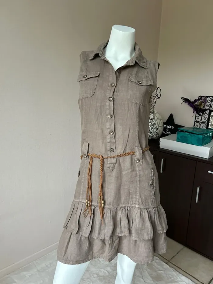 Robe 100% lin midi