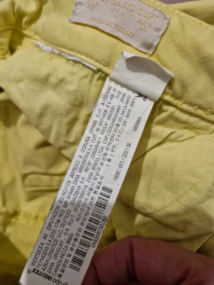Jean slim jaune Zara 36 - photo numéro 4