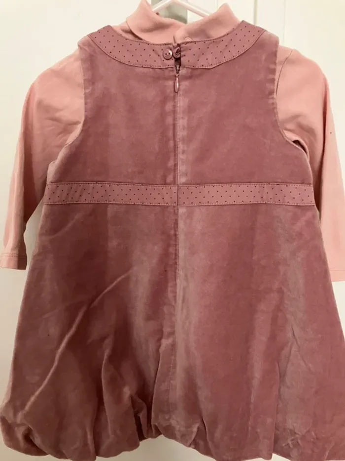 Robe automne hiver en velours rose 18mois Sergent Major - photo numéro 3