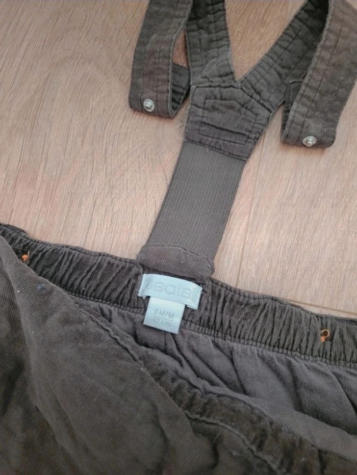 Salopette velours Obaïbi 6 mois - photo numéro 3