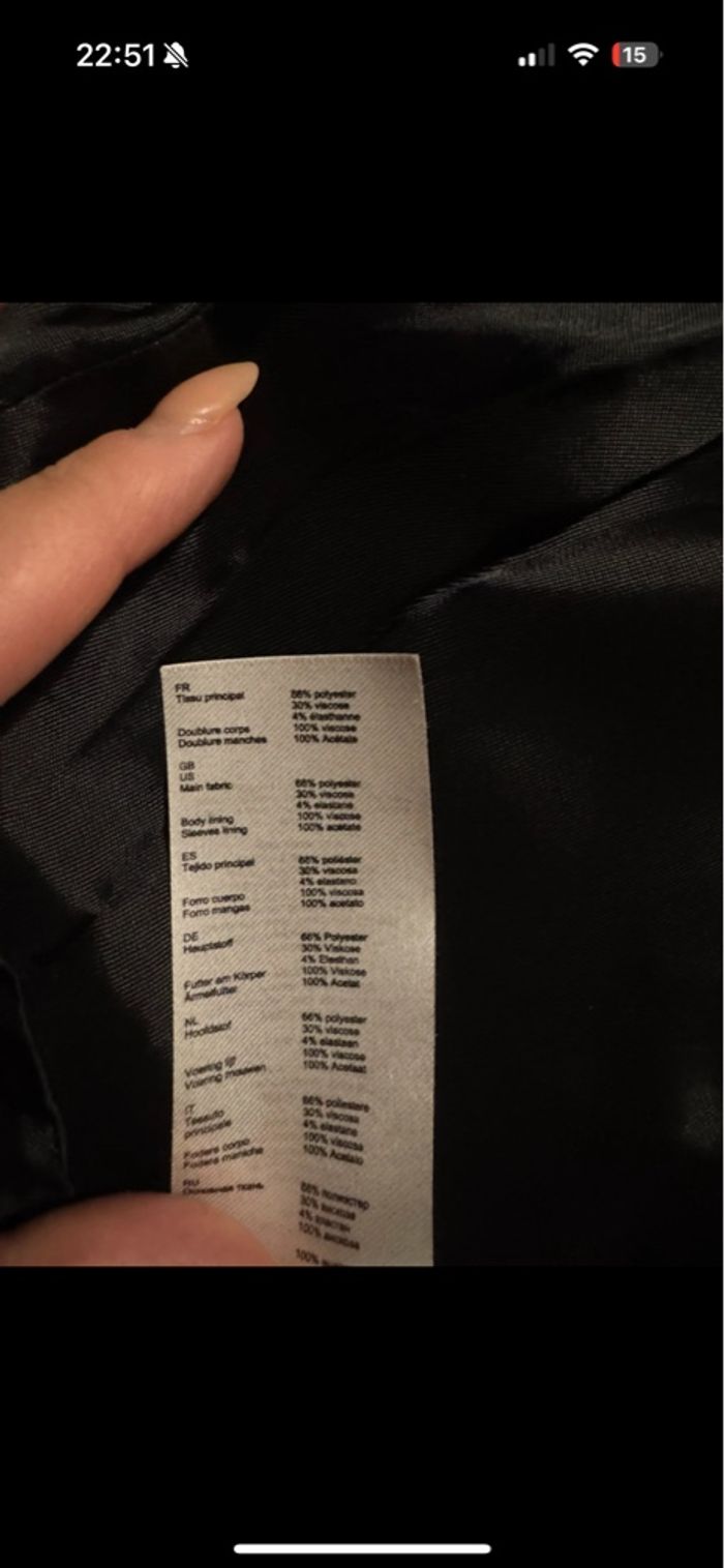 Veste cintrée noire Claudie Pierlot - Excellent état - photo numéro 9