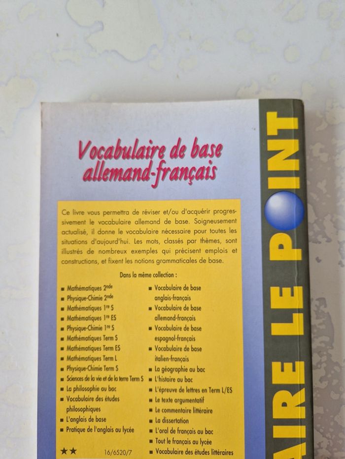 Livre vocabulaire de base allemand français - photo numéro 2