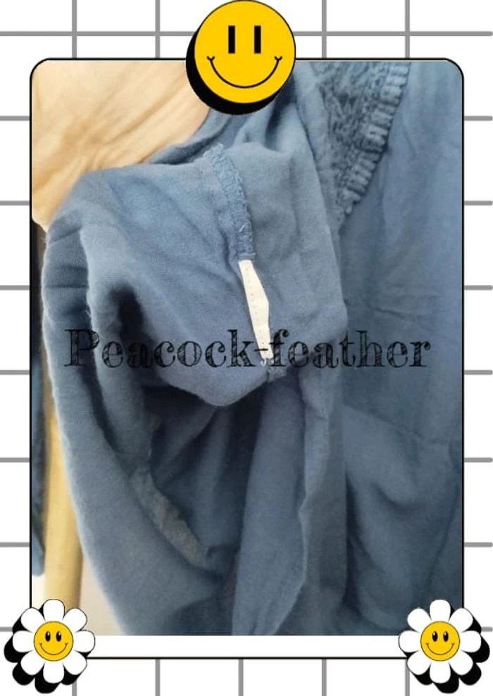 Blouse bleue dentelle 40 - photo numéro 7