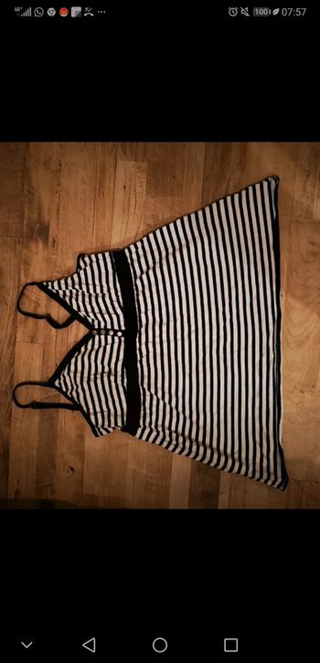 Débardeur bretelle marinière