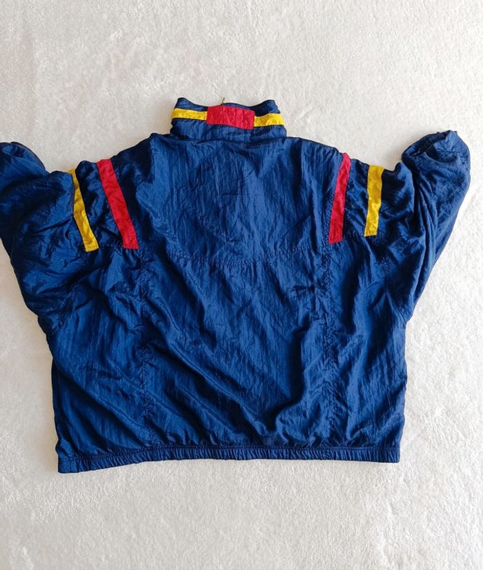 Veste vintage Venezia 80s/90s M Style rétro streetwear bleu marine bandes rouge et jaune mixte - photo numéro 7