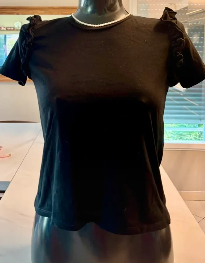 Top noir élégant Zara taille S - photo numéro 2