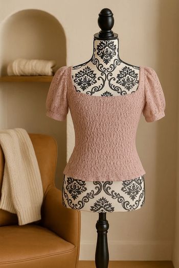 Top vieux rose smocké – Ardene  Neuf avec étiquette Taille : 38 (M)