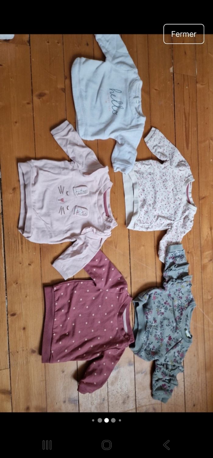 Lot pantalons et pull fille 3 mois - photo numéro 6