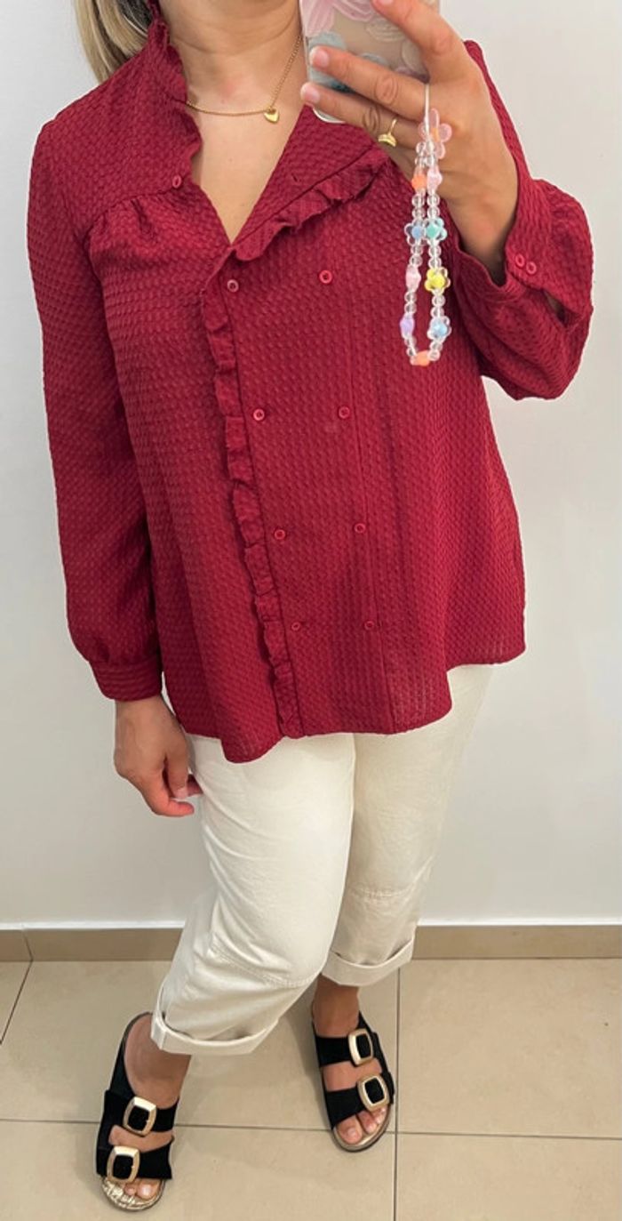 Chemise Zabou Gaufré Ba&sh Taille 34-36 - photo numéro 4