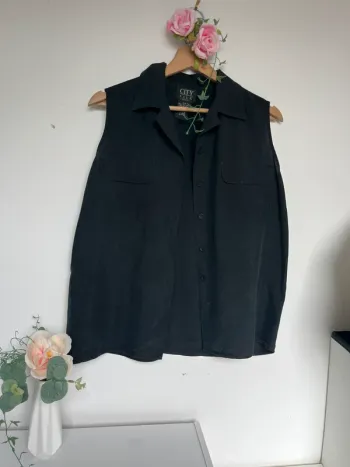 Chemise sans manches 100% soie