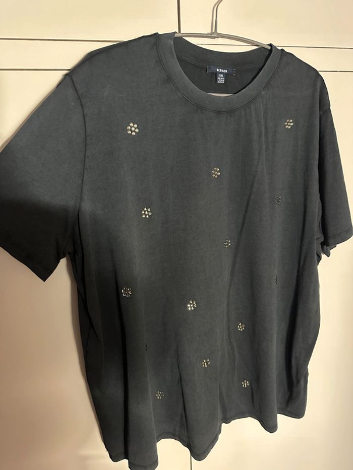 Kiabi - Tee shirt gris avec perles - photo numéro 4