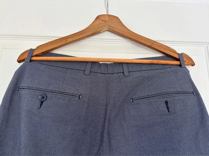 Pantalon de costume bleu/gris motifs légers Celio Taille 42 - photo numéro 5