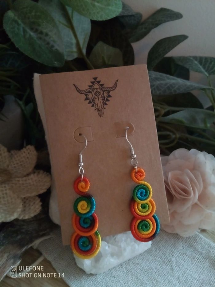 Boucles d'oreilles bohèmes colorées