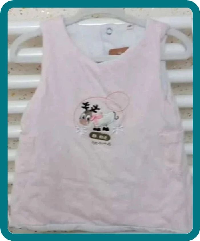 Robe rose motif renne Taille 6 mois - photo numéro 2