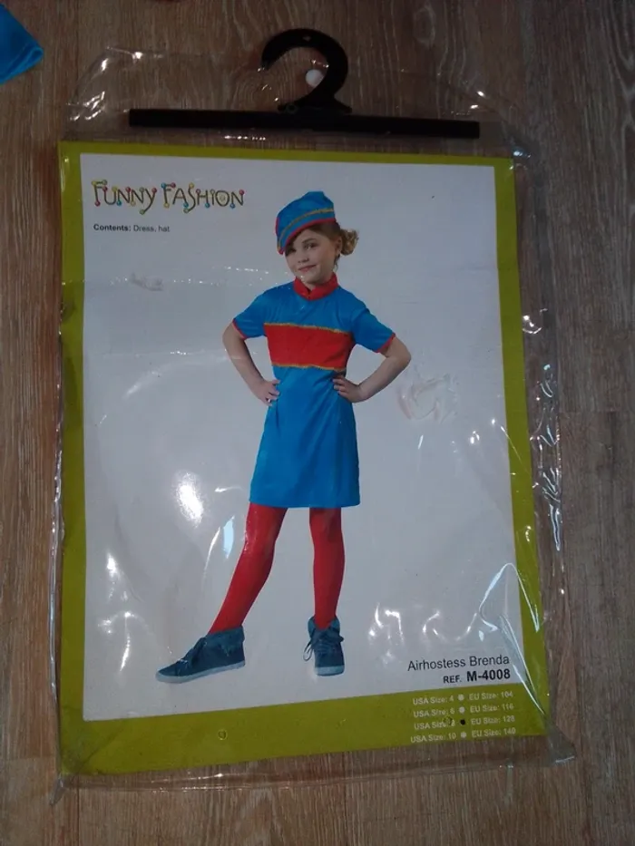 Déguisement costume fille hôtesse de l air 8 ans - photo numéro 3