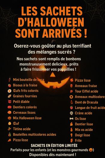 Sachet de bonbons Halloween