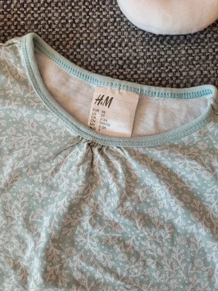 Pyjama fille 2 pièces H&M 98 cm - photo numéro 3