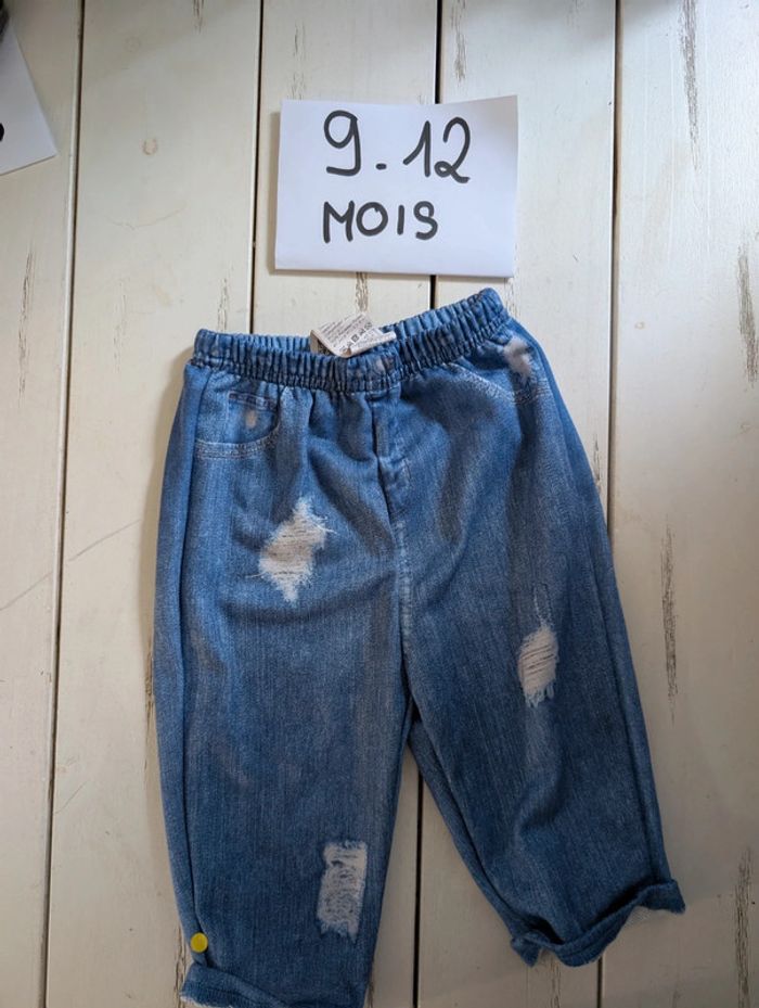 Pantalon léger effet jean bébé garçon 9/12 mois