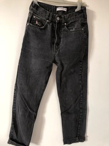 Jean mom noir pull & bear